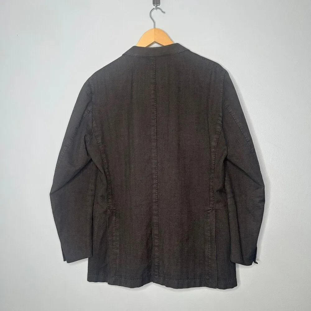 Boglioli Milano COAT Jacket EU52 Herringbone Cotton Blazer